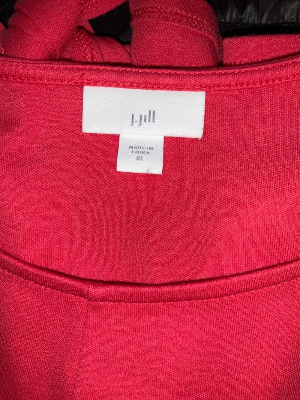 J. Jill size XL Tie Front Long Sleeve Blouse in Red Women's - Picture 5 of 5